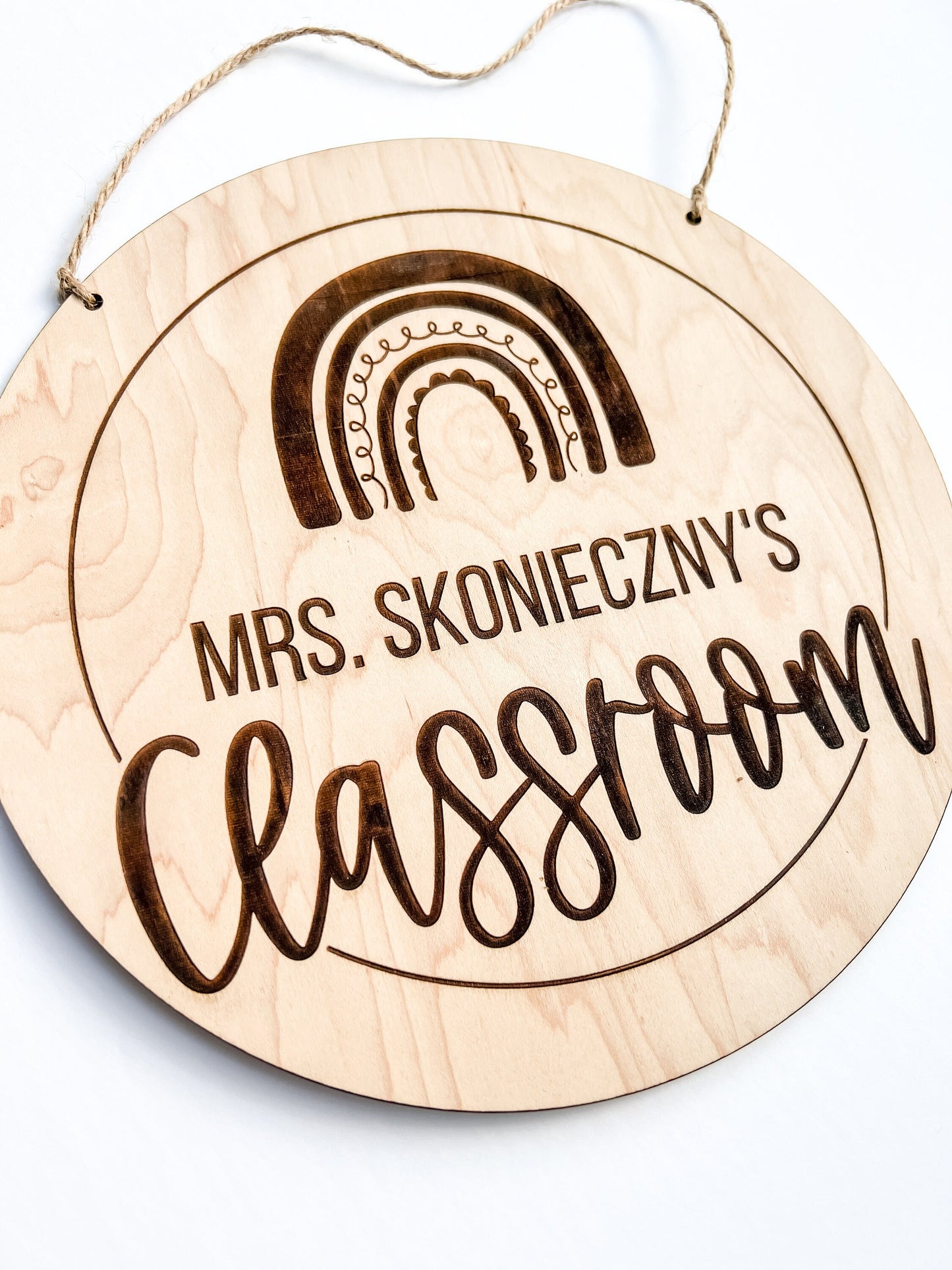Personalized Teacher Name Door Hanger Sign