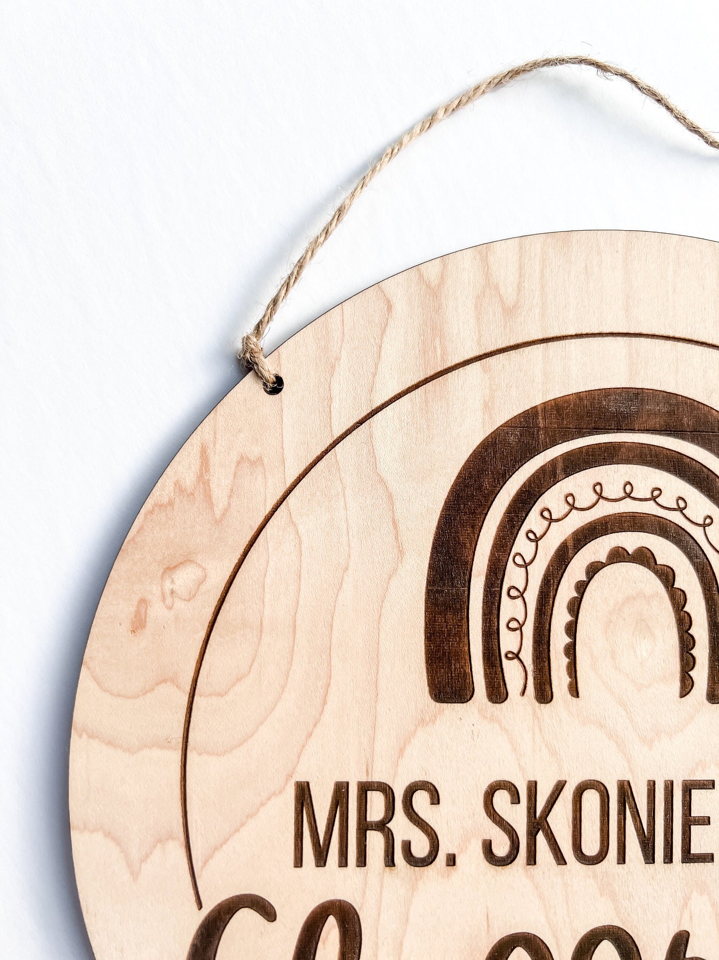 Personalized Teacher Name Door Hanger Sign