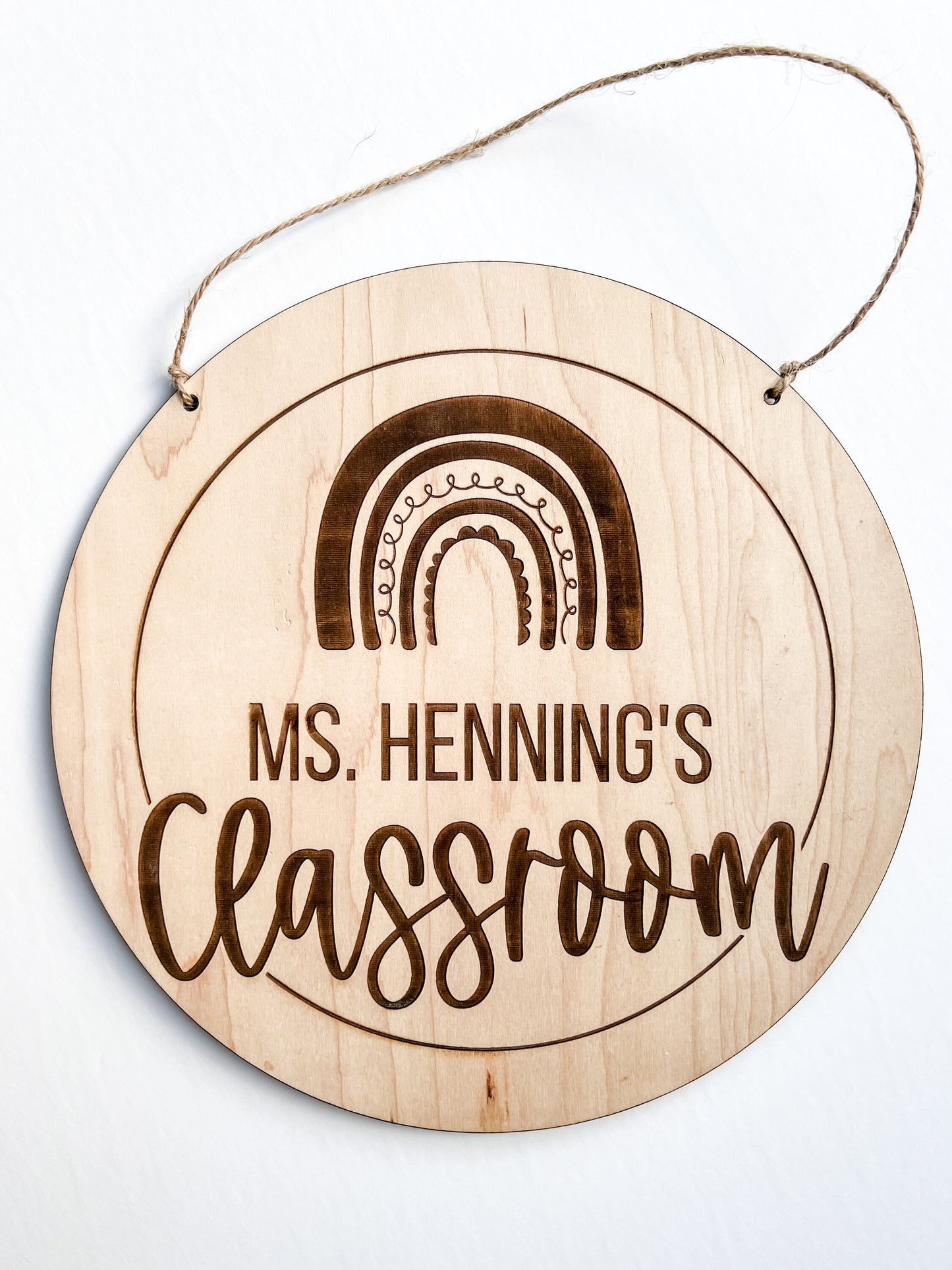 Personalized Teacher Name Door Hanger Sign