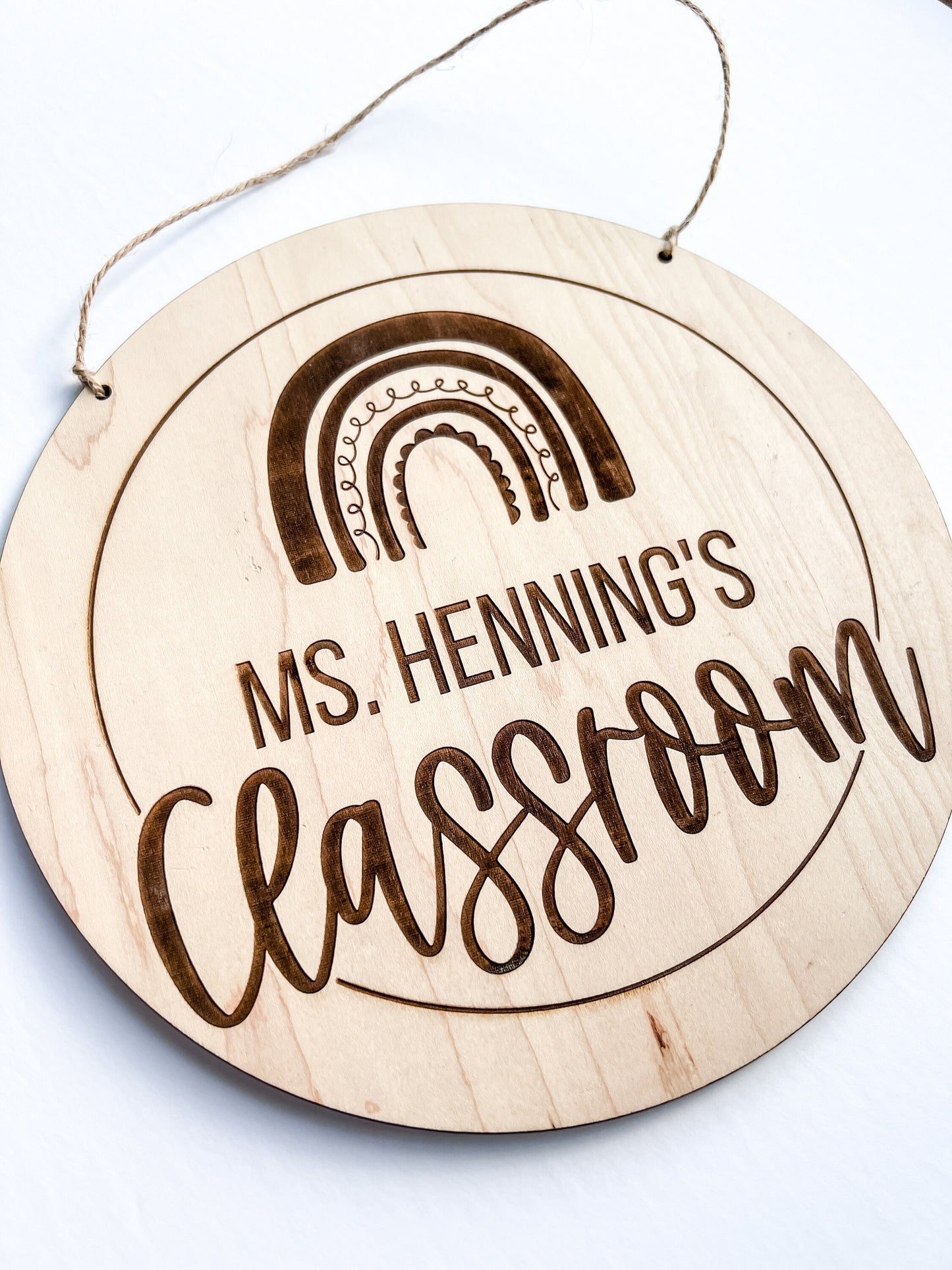 Personalized Teacher Name Door Hanger Sign