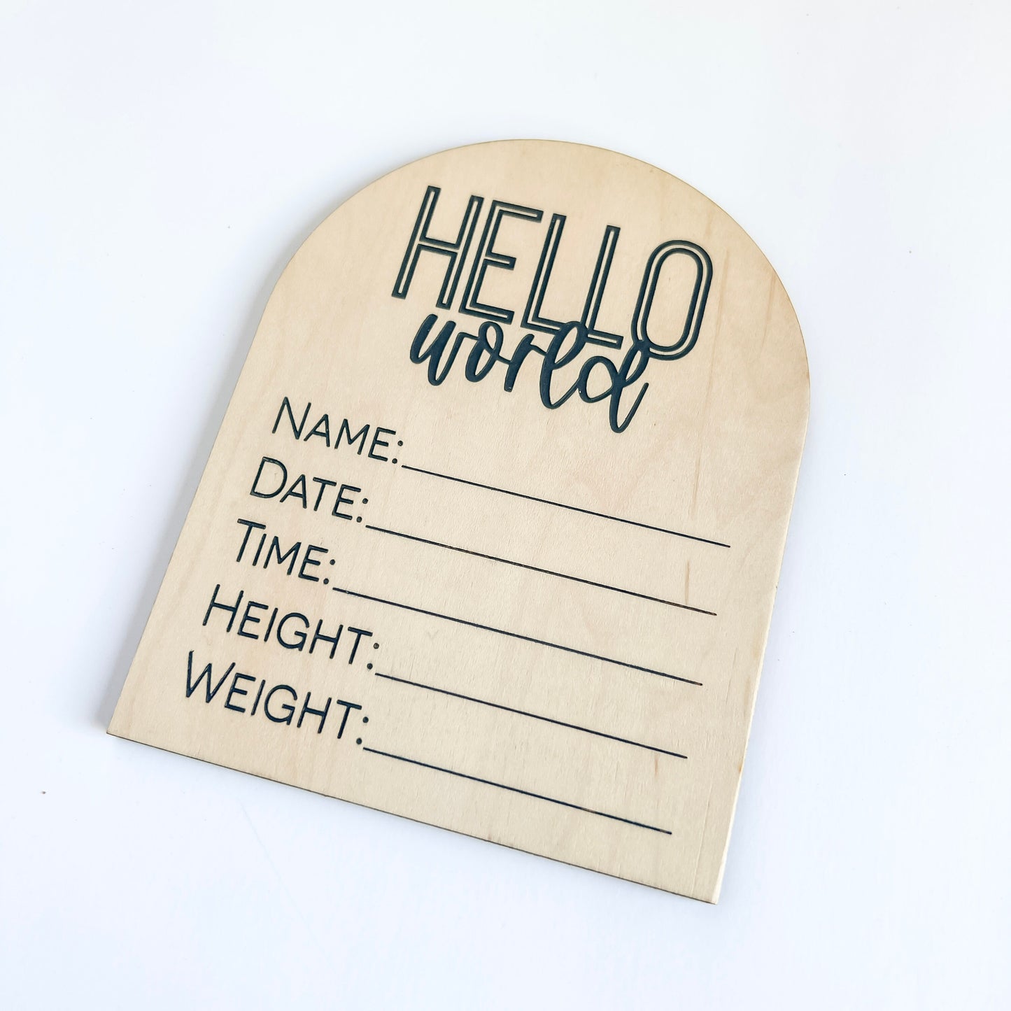 Baby Birth Announcement Sign With Birth Stats