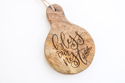 Bless This Nest Laser Engraved Small Cutting Board